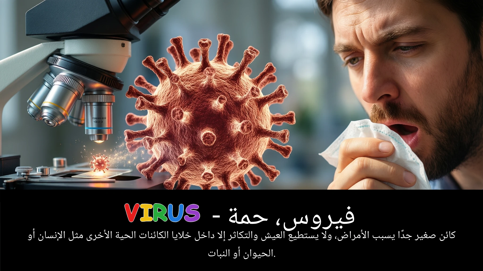 Arabic Illustration for virus